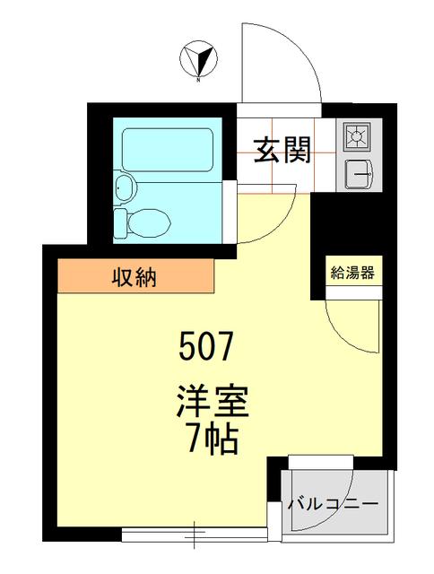 ロジマン西麻布(ワンルーム/5階)の間取り写真