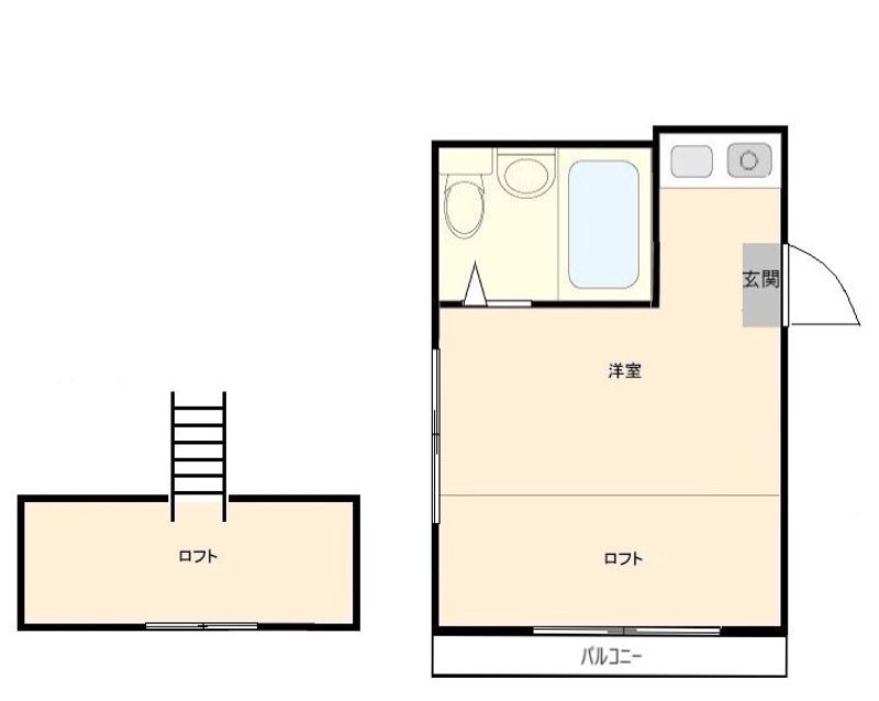 アーバン宮本町(ワンルーム/2階)の間取り写真