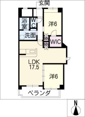 R-ISLAND(2LDK/1階)の間取り写真