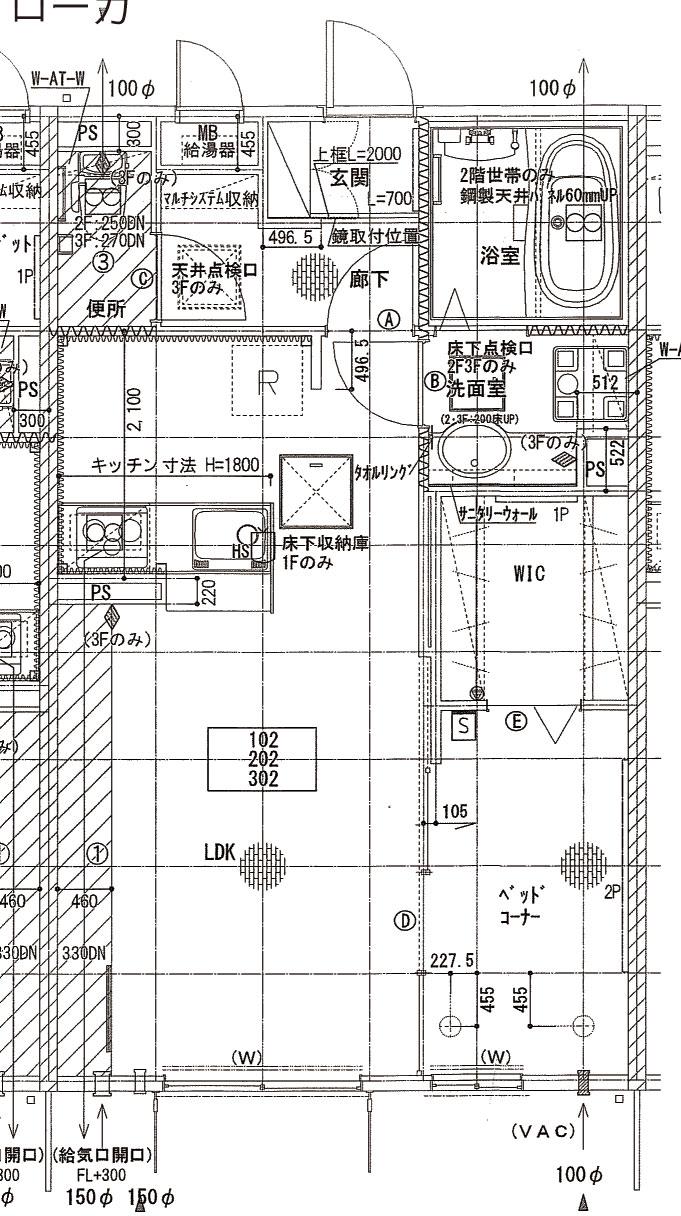 YSメディカ郡山(1LDK/2階)の間取り写真