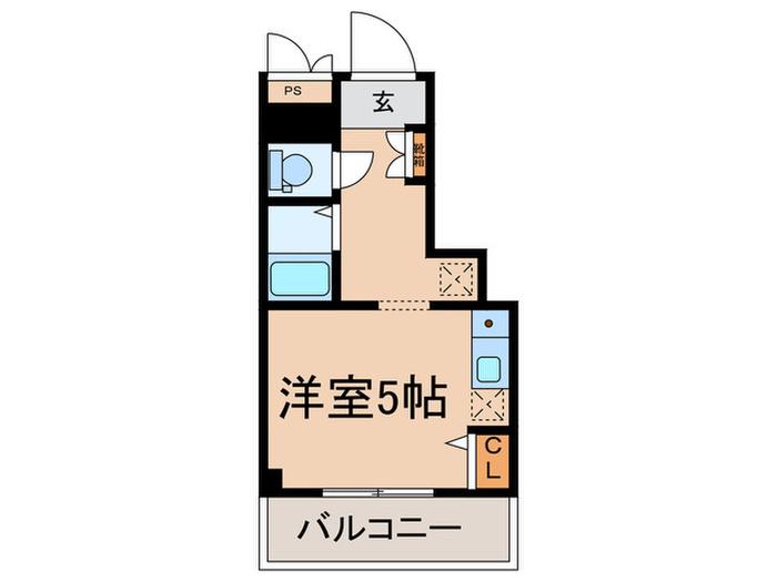 アイルイン武蔵新城(ワンルーム/4階)の間取り写真