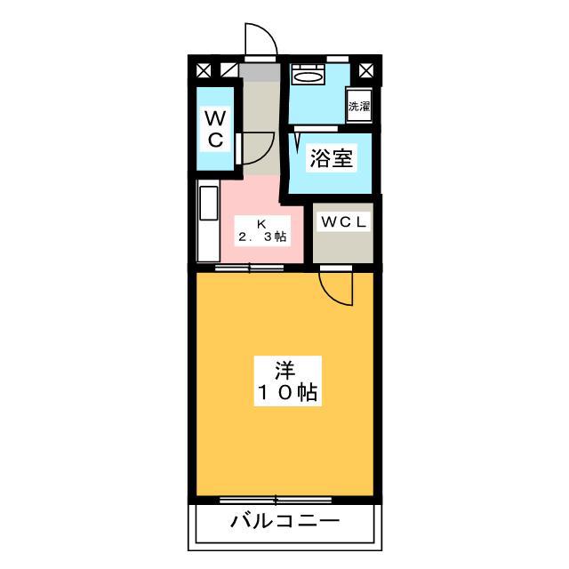 ラルジエール(1K/1階)の間取り写真