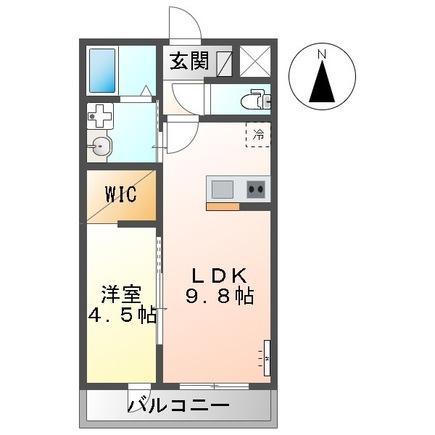 フィールド ストーン(1LDK/2階)の間取り写真