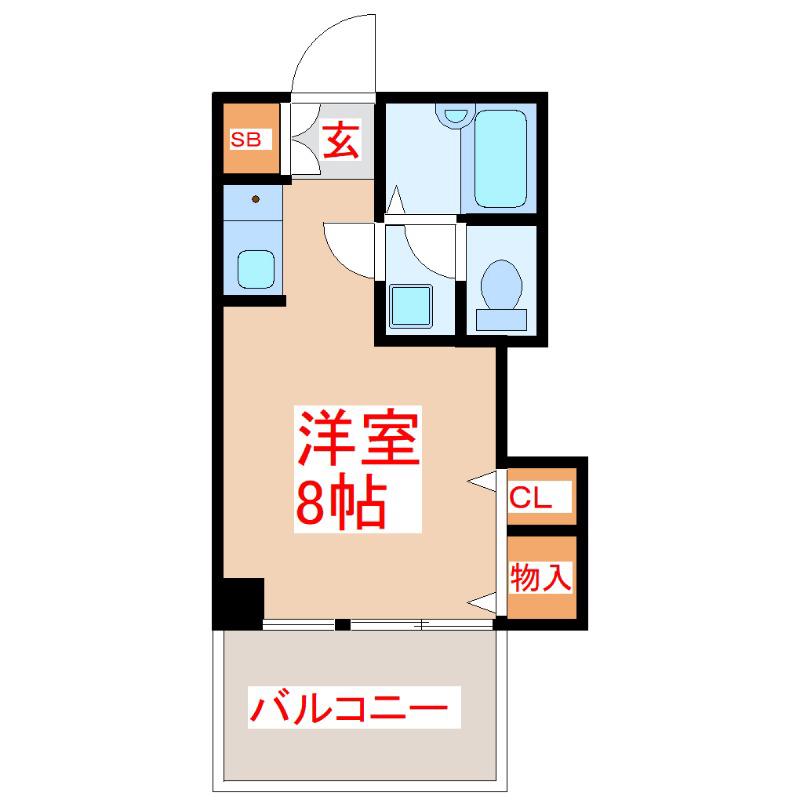 コーヨービル(ワンルーム/2階)の間取り写真