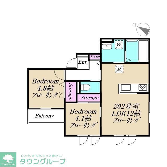 めぞん梅の里(2LDK/2階)の間取り写真