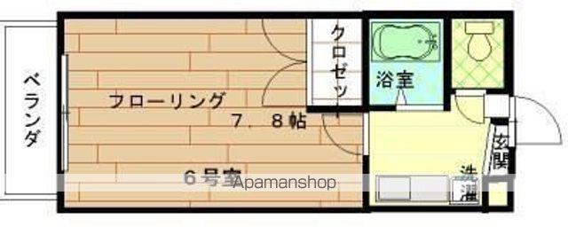 ハッピネス大濠(1K/4階)の間取り写真