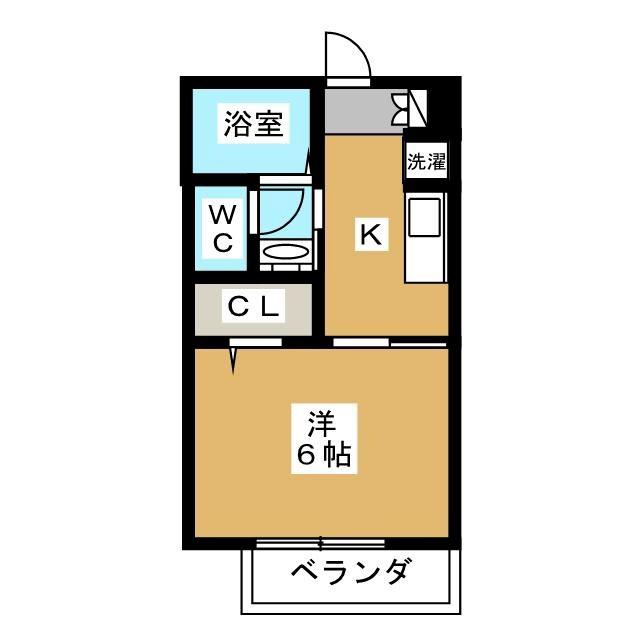 フレシール高松町I(1K/1階)の間取り写真