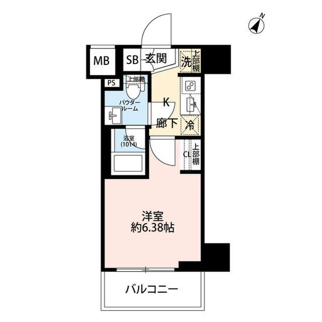 プレール・ドゥーク川口並木(1K/9階)の間取り写真