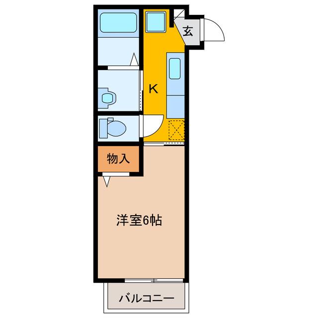 FIORE GIRASOLE(1K/1階)の間取り写真