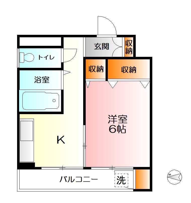 ユニオンビル(1K/9階)の間取り写真