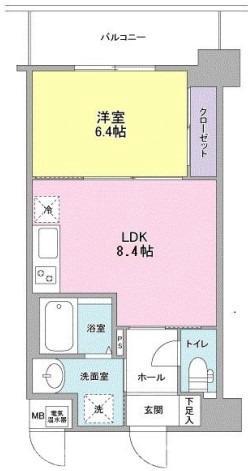 シティコート大小路II(1LDK/5階)の間取り写真