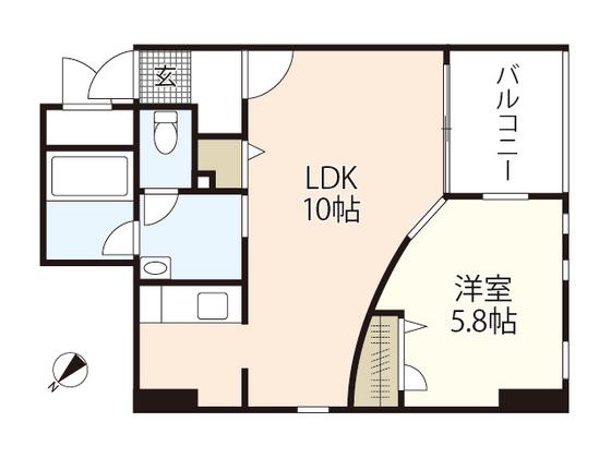 JEUNESSE翠町(1LDK/3階)の間取り写真