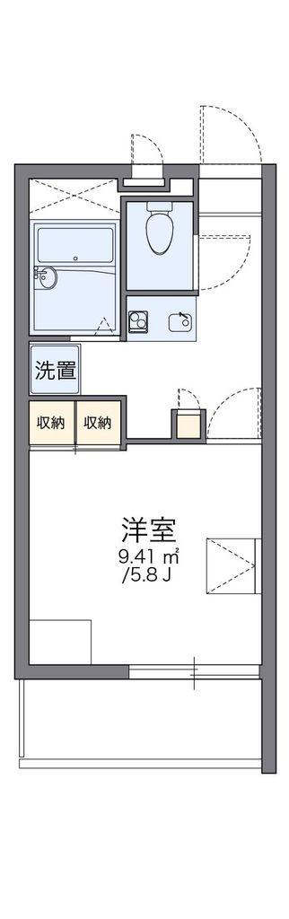 レオパレスクララ九条(1K/4階)の間取り写真