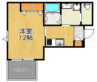 WISTERIA ROURAN(1K/3階)の間取り写真
