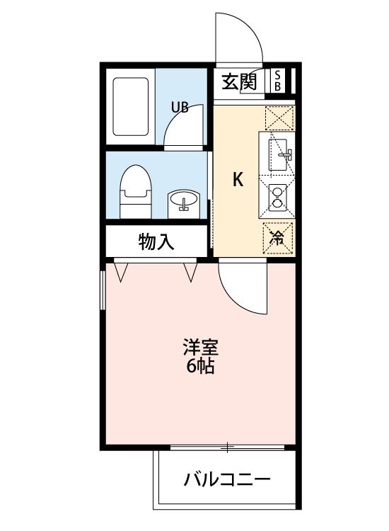シエル西船(1K/3階)の間取り写真