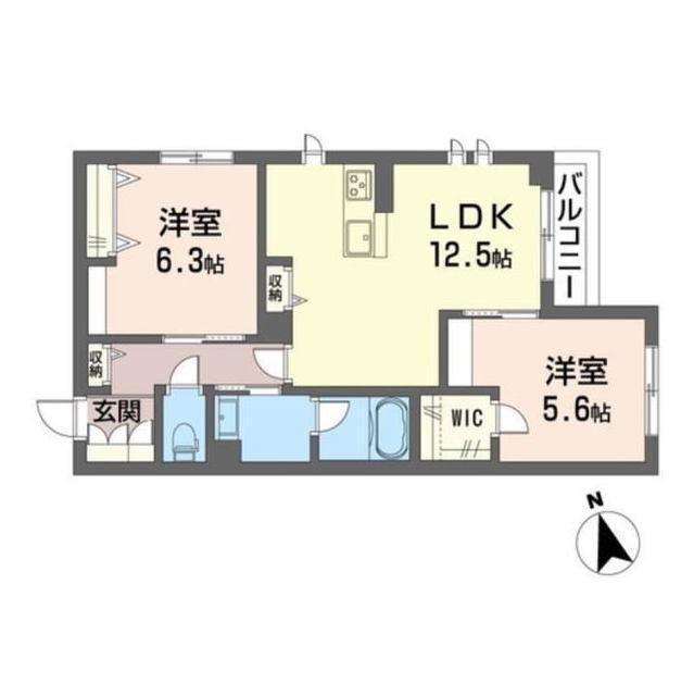 エクラージュ(2LDK/1階)の間取り写真