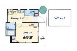RESIDENCE祖師谷(1K/1階)の間取り写真