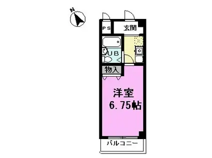 アネックス越谷7期(ワンルーム/1階)の間取り写真