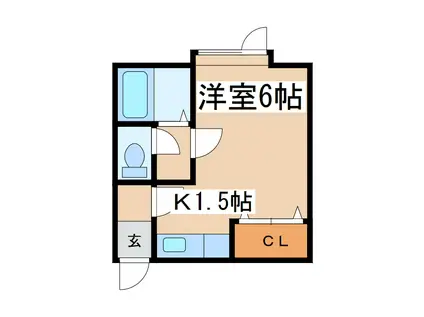 アークキャビンFUJI(1K/1階)の間取り写真