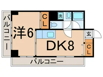 目黒ロイヤルプラザ(1DK/4階)の間取り写真