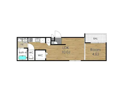 F MAISONKAMISHINJO(1LDK/2階)の間取り写真