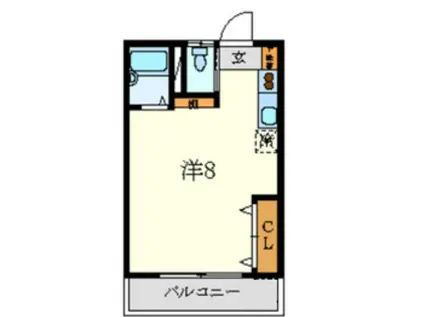 荻野荘(ワンルーム/3階)の間取り写真