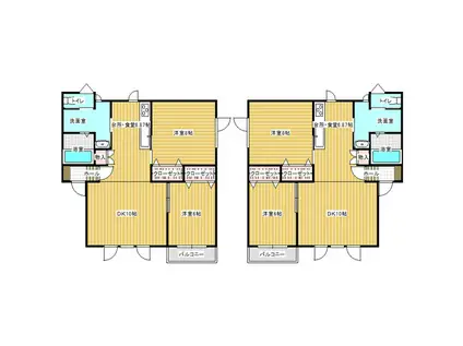 スターズコーポ・ポプラ(2LDK/2階)の間取り写真