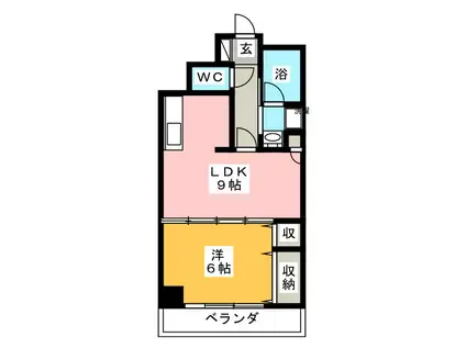ベルメゾン横浜(1LDK/2階)の間取り写真