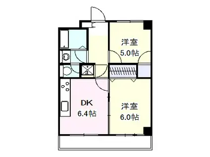 プライムアーバン武蔵野ヒルズA棟(2DK/3階)の間取り写真