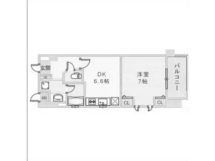 KAISEI神戸海岸通第II(1DK/5階)の間取り写真