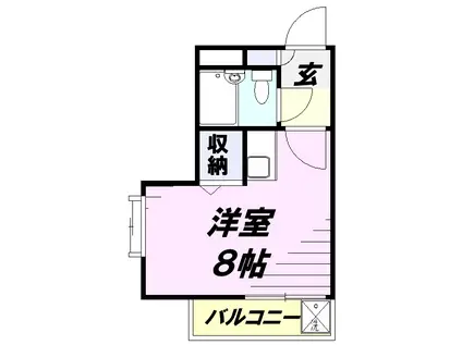 煉瓦館68(ワンルーム/2階)の間取り写真