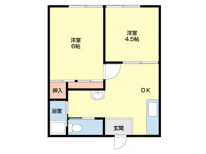 グリーンハイツ相良(2DK/2階)の間取り写真