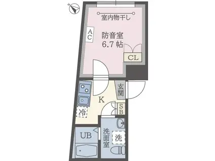 コンポジット荻窪ラシクラス(1K/1階)の間取り写真