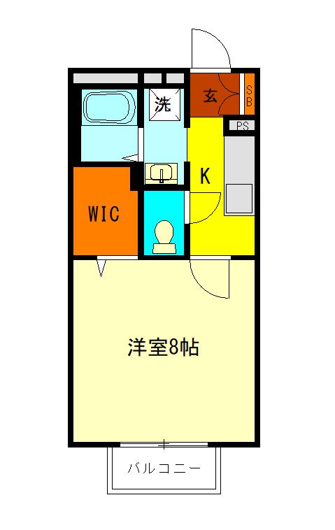 フォーリス国分寺(1K/2階)の間取り写真