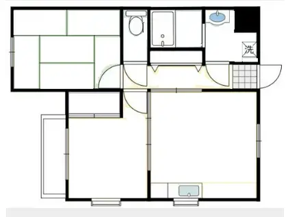 PRIMEUR(2LDK/2階)の間取り写真