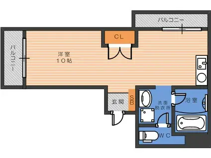 レガーレ長居公園(ワンルーム/8階)の間取り写真