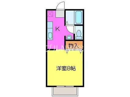 西之浦サンプラザ(1K/1階)の間取り写真