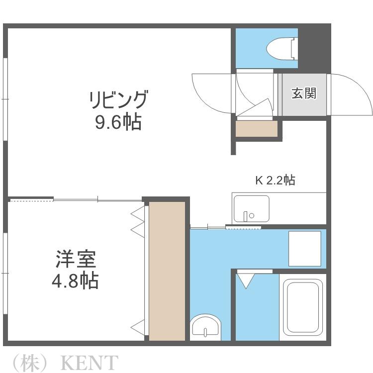 癒禅N11(1LDK/1階)の間取り写真