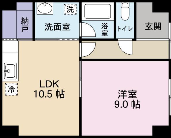 プレタメゾン金沢(1LDK/1階)の間取り写真