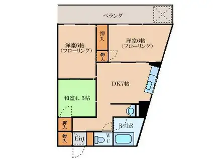 GRC OPUS KOTOBUKI(3DK/7階)の間取り写真