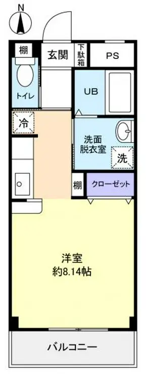 フラワー5号館 4階階 間取り