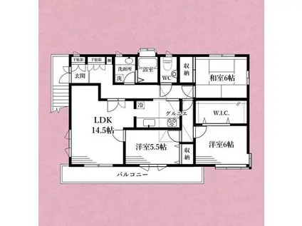 ラ・ファミーユ(3LDK/2階)の間取り写真