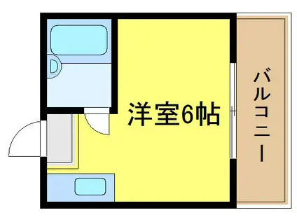 コーポシャルマン(ワンルーム/4階)の間取り写真