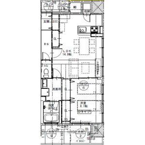 さくらHILLS ROKUBAN PLATINUM RESIDENCE(1LDK/9階)の間取り写真