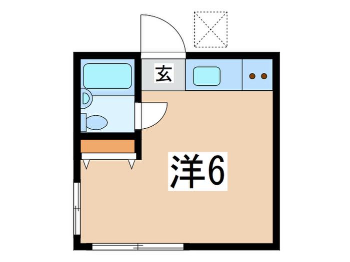第二グリーンヒル(ワンルーム/2階)の間取り写真