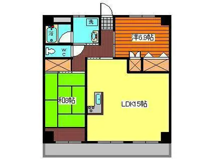 グランフォート南通I(2LDK/4階)の間取り写真