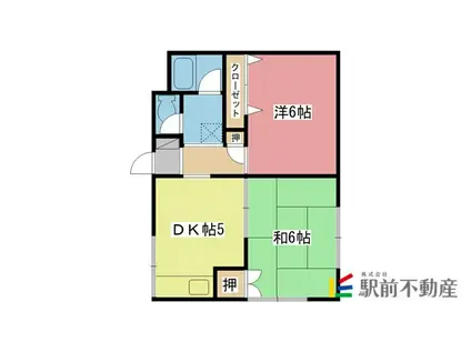 ハウスM-31(2DK/1階)の間取り写真