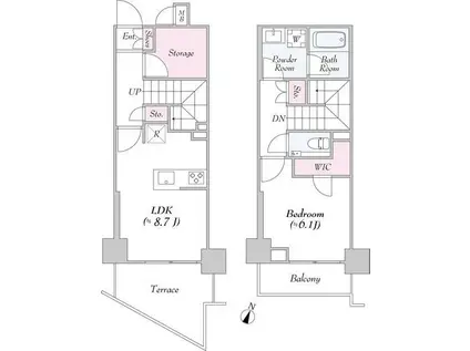 アーバンリンク護国寺(2LDK/2階)の間取り写真