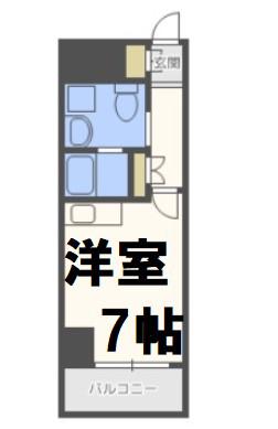 ルネ日本橋アネーロ(ワンルーム/7階)の間取り写真