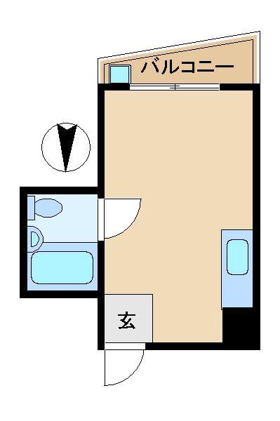 万和ビル(ワンルーム/4階)の間取り写真
